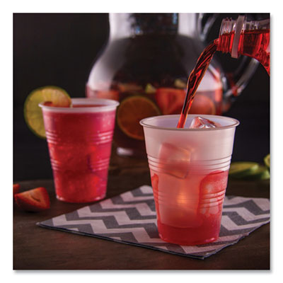 High-Impact Polystyrene Cold Cups, 9 oz, Plastic, Translucen