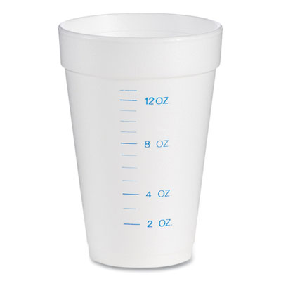 Graduated Foam Medical Cups, 16 Oz, White, 25/pack, 40 Packs