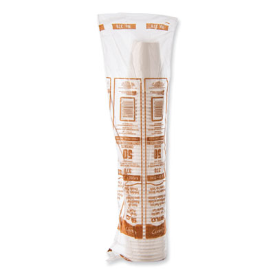 Single-Sided Poly Paper Hot Cups, 8 Oz, White, 50/bag, 20 Ba