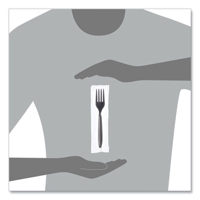 Reliance Mediumweight Cutlery, Fork, Plastic, Black, 1,000/C
