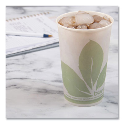 Bare Eco-Forward Paper Cold Cups, ProPlanet Seal, 16 oz, Gre