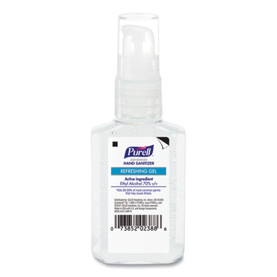 Advanced Hand Sanitizer Refreshing Gel, 2 oz Travel-Sized Pu
