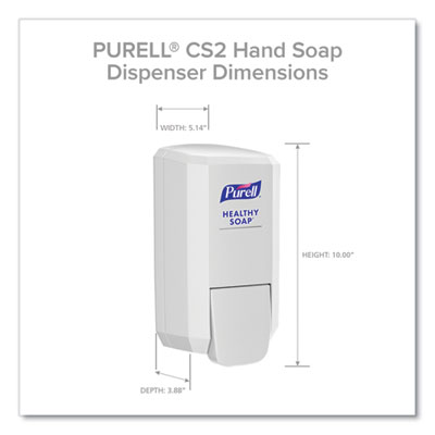 CS2 Healthy Soap Dispenser, 1,000 mL, 5.14 x 3.88 x 10, Whit