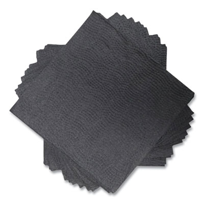 Morsoft Beverage Napkins, 2-Ply, 9 x 9.5, Black, 1,000/Carto