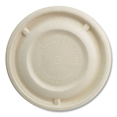 Fiber Lids for Fiber Barrel Bowls, 4.7" Diameter, Natural, P