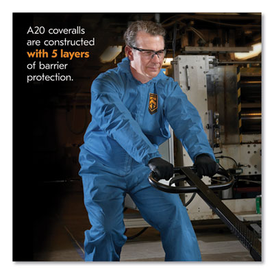 A20 Breathable Particle Protection Coveralls, Zip Front, Hoo