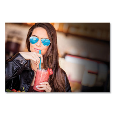 Marine Biodegradable Straws, 7.75", Ocean Blue,  6,000/Carto