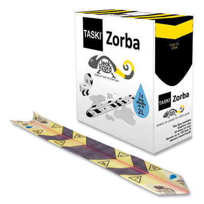 Zorba Absorbent Control Strips, 0.5 gal, 1" x 100 ft, 50 Str