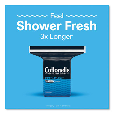 Fresh Care Flushable Cleansing Cloths, 1-Ply, 5 x 7.25, Whit