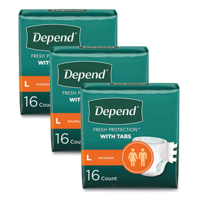Incontinence Protection with Tabs, Large, 35" to 49" Waist,