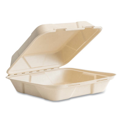 Nourish Molded Fiber Takeout Container, Compostable, 9 x 10 