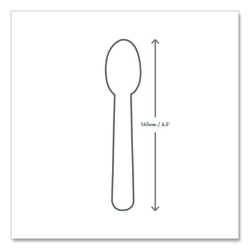 White CPLA Cutlery, General Purpose Spoon, Plastic, 1,000/Ca