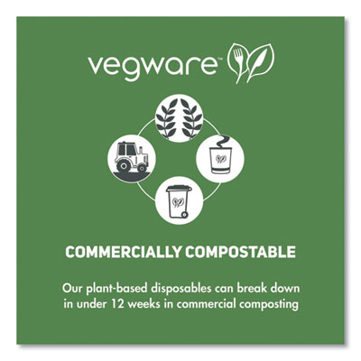 89 Series Hot Cup Lids, Fits Vegware 89-Series Hot Cups, Pla