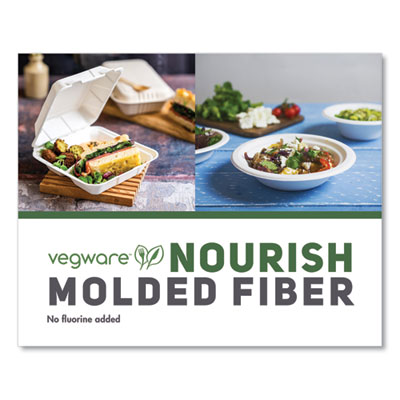 Nourish Molded Fiber Takeout Containers, Compostable, 7.9 x