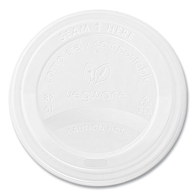 89 Series Hot Cup Lids, Fits Vegware 89-Series Hot Cups, Pla