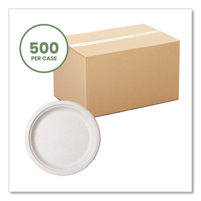 Nourish Molded Fiber Tableware, Compostable, Plate, Sugarcan