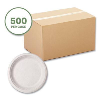 Nourish Molded Fiber Tableware, Compostable, Plate, Sugarcan