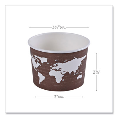 World Art Renewable and Compostable Food Container, 8 oz, 3.