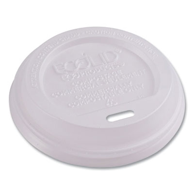 EcoLid Renewable/Compostable Hot Cup Lids, Fits 8 oz Hot Cup