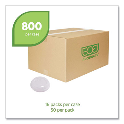 EcoLid Renewable/Compostable Hot Cup Lids, Fits 8 oz Hot Cup