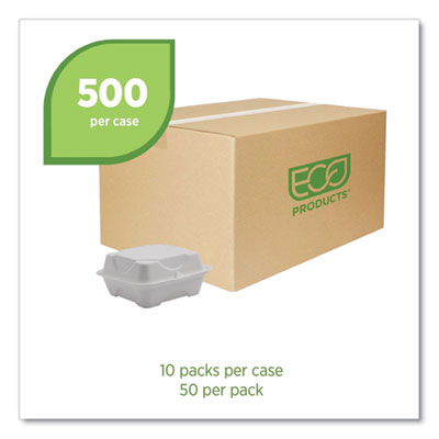 Vanguard Renewable And Compostable Sugarcane Clamshells, 6 X