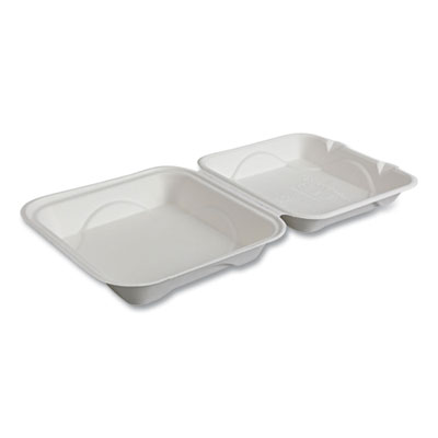 Vanguard Renewable and Compostable Sugarcane Clamshells, 9 x