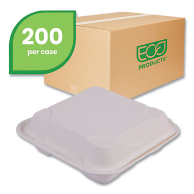 Vanguard Renewable and Compostable Sugarcane Clamshells, 3 C