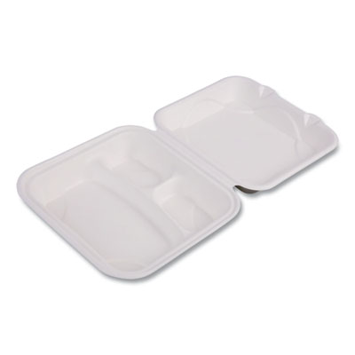 Vanguard Renewable and Compostable Sugarcane Clamshells, 3 C
