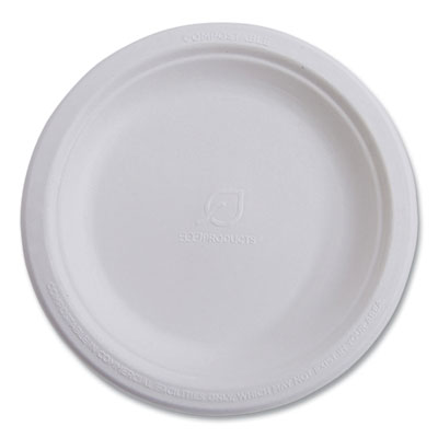 Vanguard Renewable And Compostable Sugarcane Plates, 10" Dia