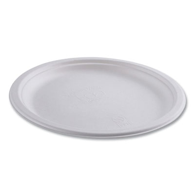 Vanguard Renewable And Compostable Sugarcane Plates, 10" Dia