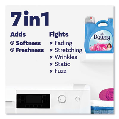 Liquid Fabric Softener, April Fresh Scent, 140 oz Bottle, 4/