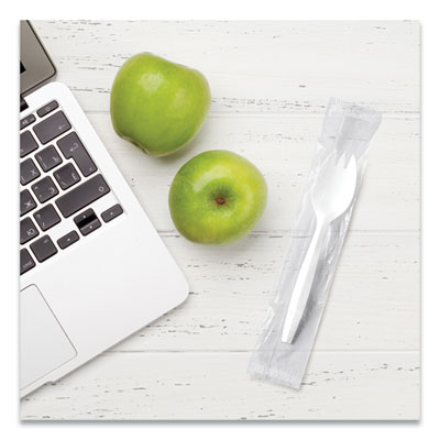 Regal Mediumweight Cutlery, Individually Wrapped, Spork, Pla