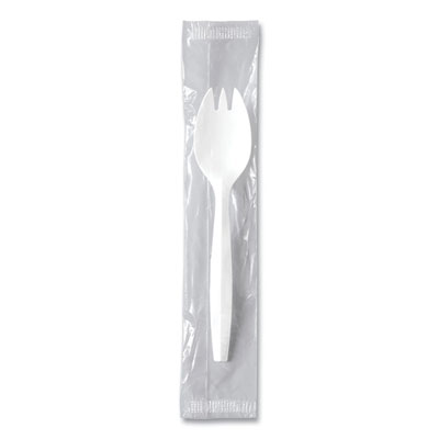 Regal Mediumweight Cutlery, Individually Wrapped, Spork, Pla
