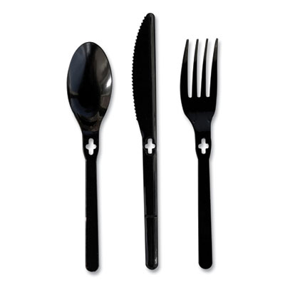 Knife WeGo Polystyrene Utensils, Knife, Plastic, Black, 1,00