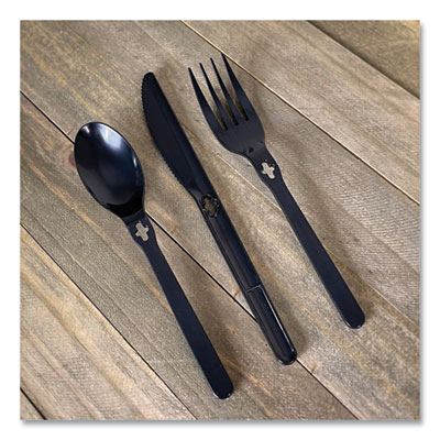 Knife WeGo Polystyrene Utensils, Knife, Plastic, Black, 1,00