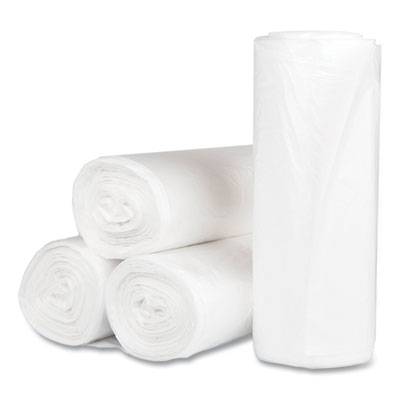 High-Density Commercial Can Liners, 60 gal, 17 mic, 38" x 60