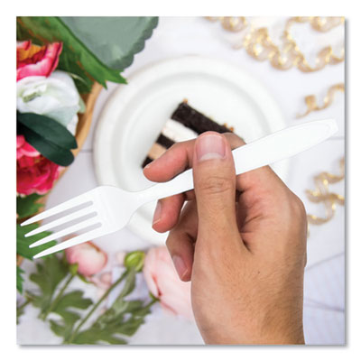 Impress Heavyweight Full-Length Polystyrene Cutlery, Fork, P