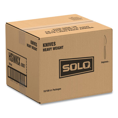 Impress Heavyweight Full-Length Polystyrene Cutlery, Knife,