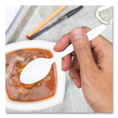 Impress Heavyweight Full-Length Polystyrene Cutlery, Spoon,