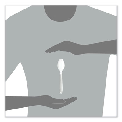 Impress Heavyweight Full-Length Polystyrene Cutlery, Spoon,