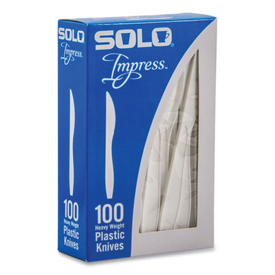 Impress Heavyweight Full-Length Polystyrene Cutlery, Knife,