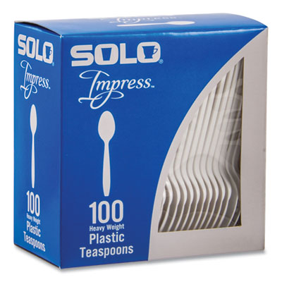 Impress Heavyweight Full-Length Polystyrene Cutlery, Spoon,