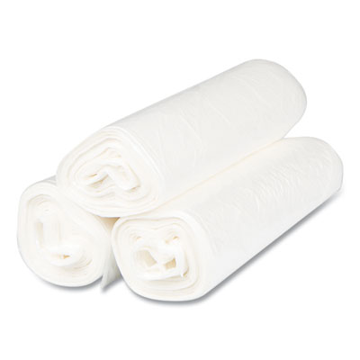 High-Density Commercial Can Liners, 10 gal, 8 mic, 24" x 24"