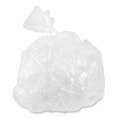 High-Density Commercial Can Liners, 10 gal, 5 mic, 24" x 24"