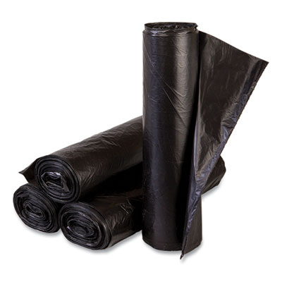 High-Density Commercial Can Liners, 10 gal, 6 mic, 24" x 24"