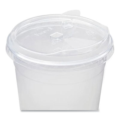 PET Lids, Strawless Sipper, Fits 32 oz Cold Cups, Plastic, C