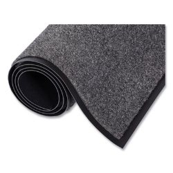 EcoStep Wiper Mat, Rectangular, Charcoal Gray Cut Pile Surfa