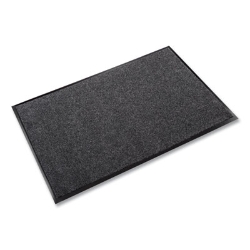 EcoStep Wiper Mat, Rectangular, Charcoal Gray Cut Pile Surfa
