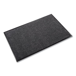 EcoStep Wiper Mat, Rectangular, Charcoal Gray Cut Pile Surfa