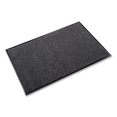 EcoStep Wiper Mat, Rectangular, Charcoal Gray Cut Pile Surfa